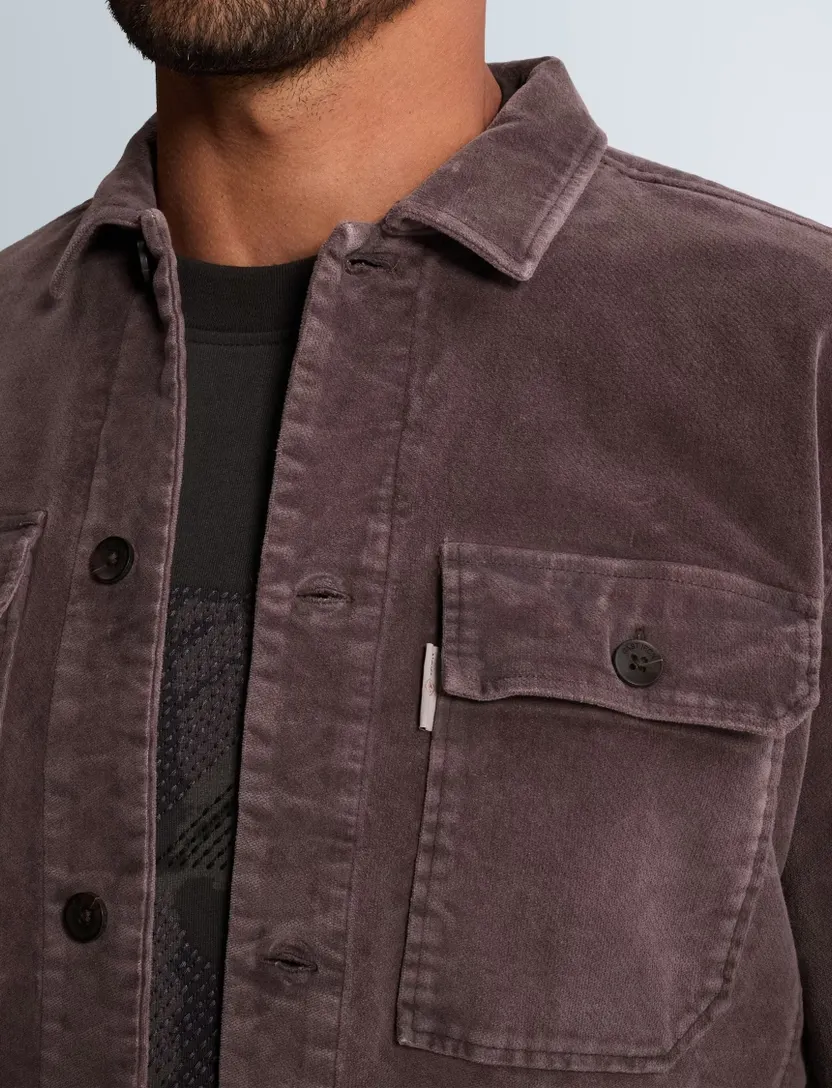 Overshirt Cast Iron aubergine velours