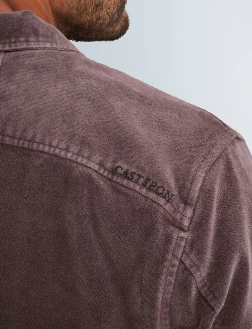 Overshirt Cast Iron aubergine velours
