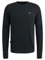 PME Legend trui ronde hals donkerblauw gebreid