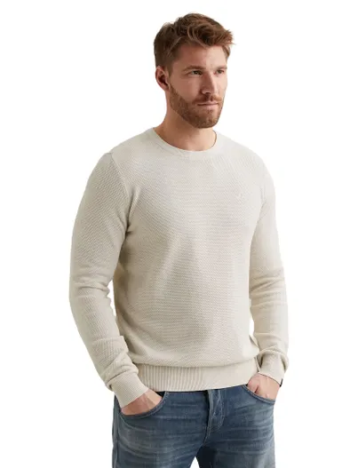 PME Legend Trui PME Legend wit PKW0000334-Bone White Mel