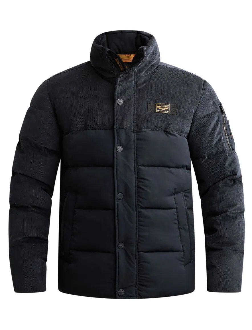 PME Legend gewatteerde jas donkerblauw effen