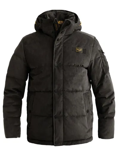 PME Legend PME Legend gewatteerde jas bruin waterafstotend rib