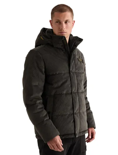 PME Legend PME Legend gewatteerde jas bruin waterafstotend rib
