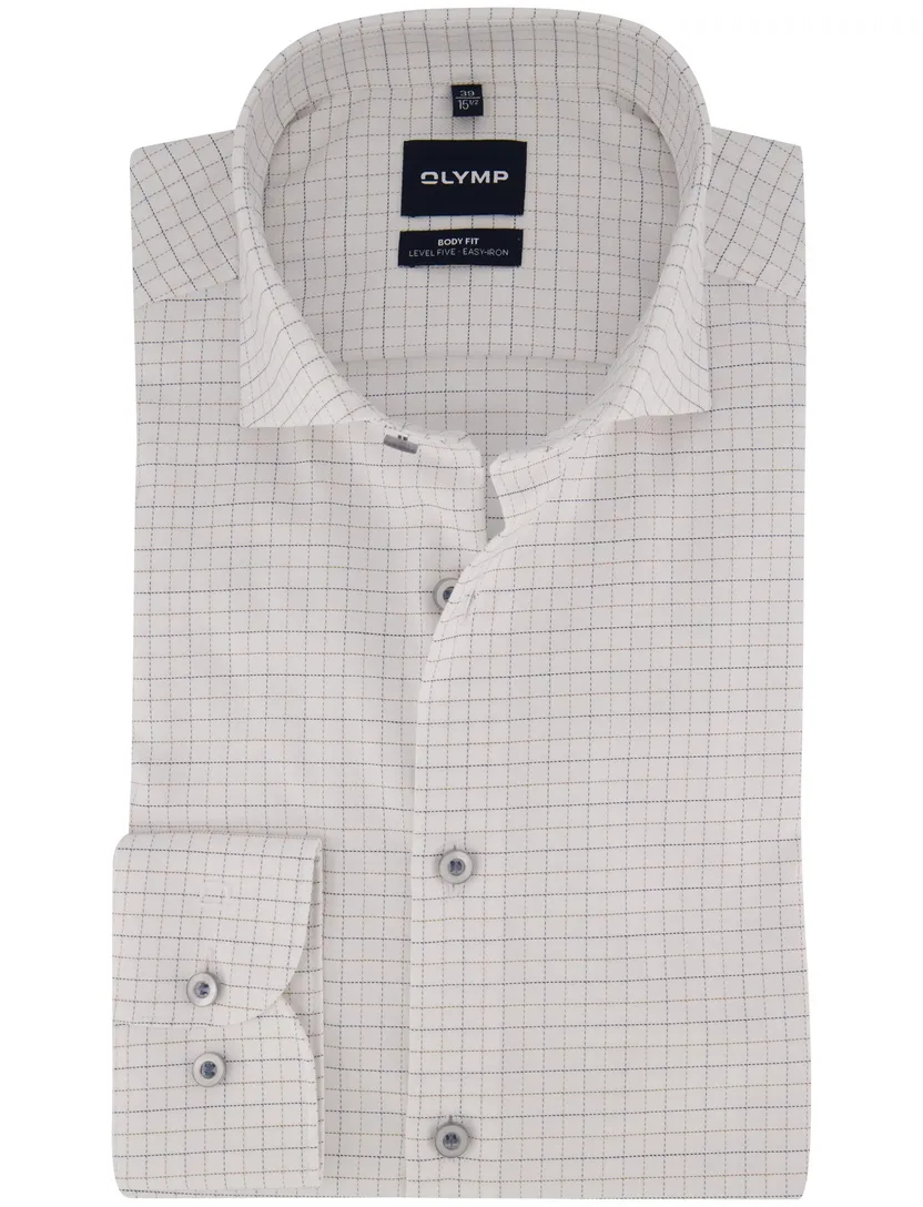 Overhemd Olymp creme slim fit