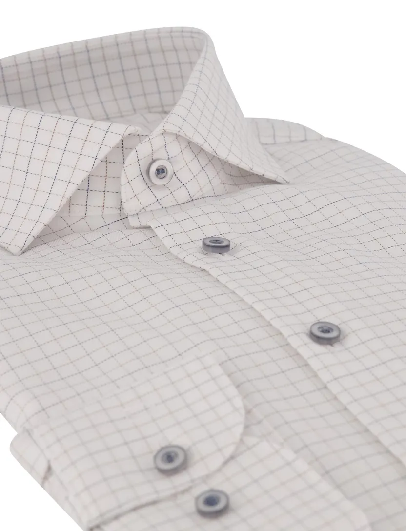 Overhemd Olymp creme slim fit