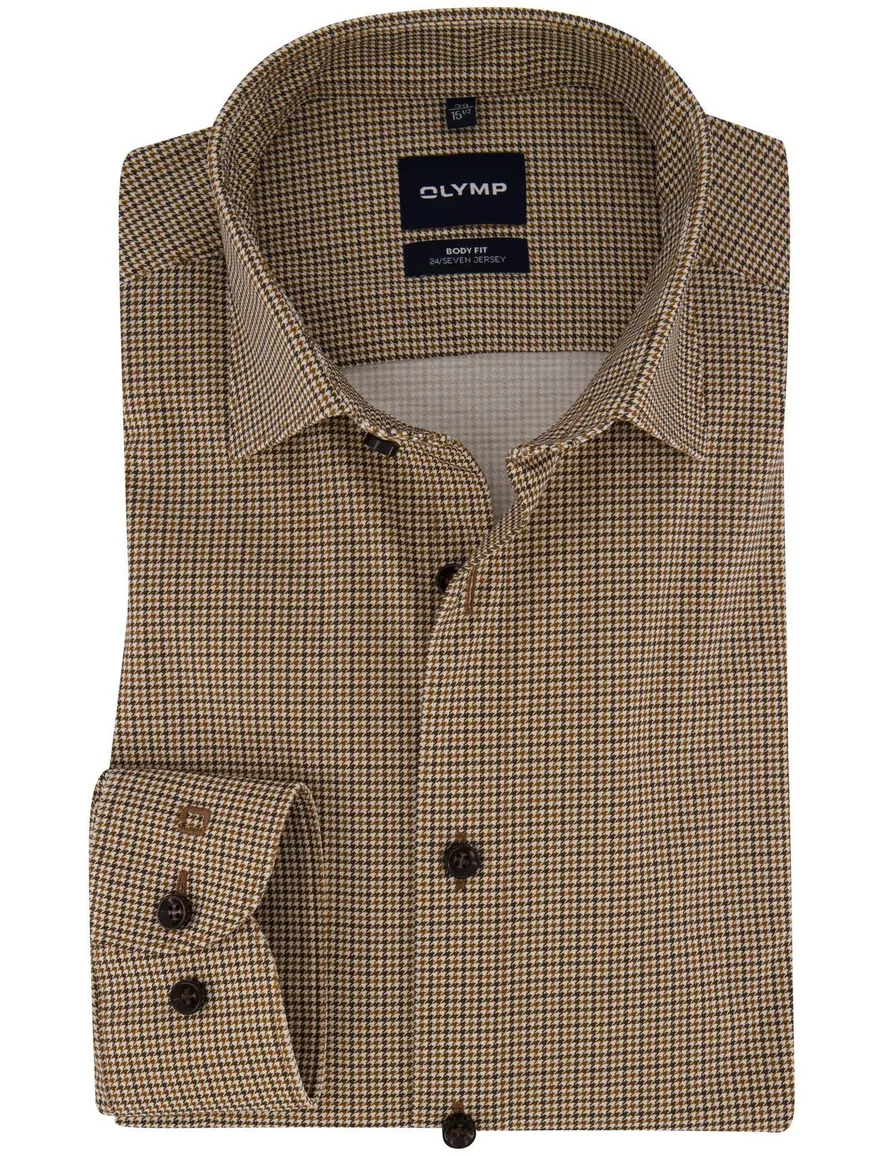 Overhemd Olymp camel Shirt dress ml 5