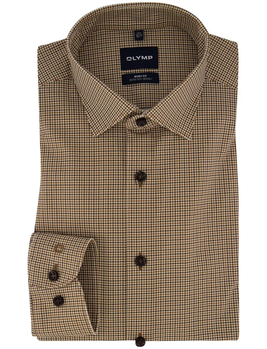 Overhemd Olymp camel Shirt dress ml 5