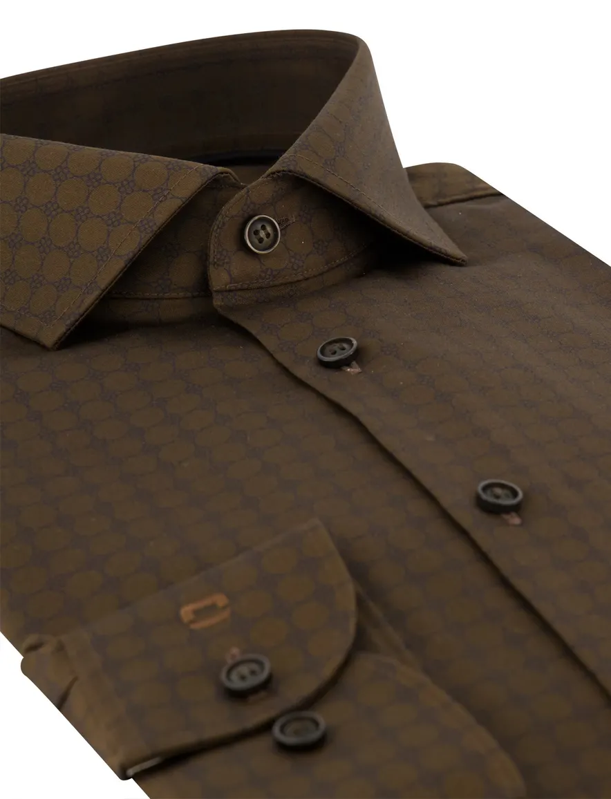 Overhemd Olymp bruin Shirt dress ml 7