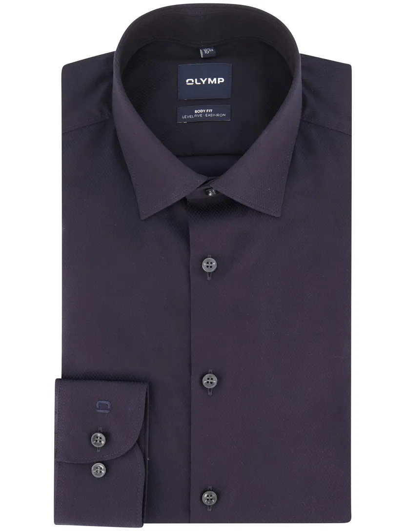 Overhemd Olymp donkerblauw Easy Iron slim fit