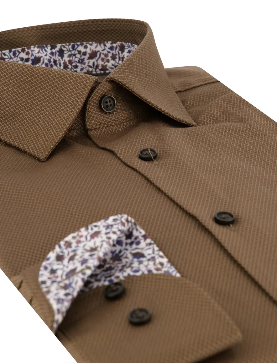 Overhemd Olymp bruin Shirt dress ml 7