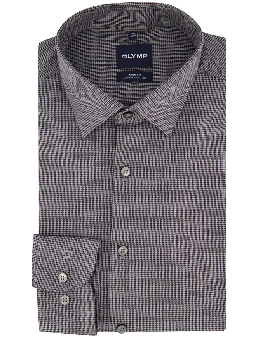 Overhemd Olymp grijs Shirt dress ml 7