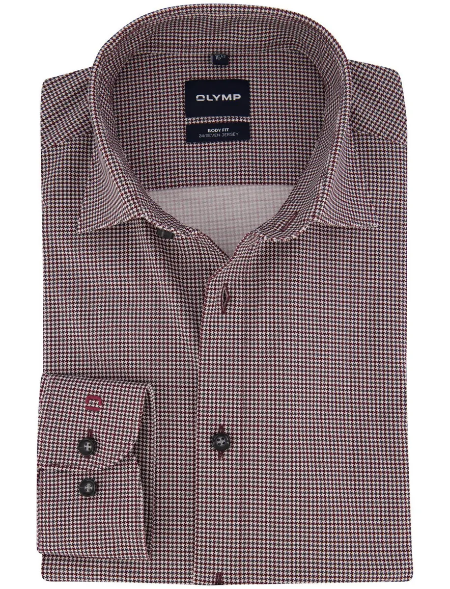 Overhemd Olymp bordeaux Shirt dress ml 5