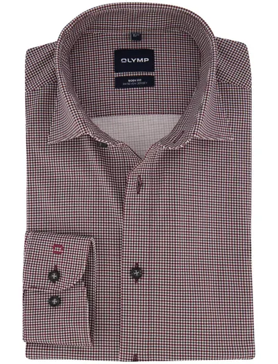 Olymp Overhemd Olymp bordeaux slim fit