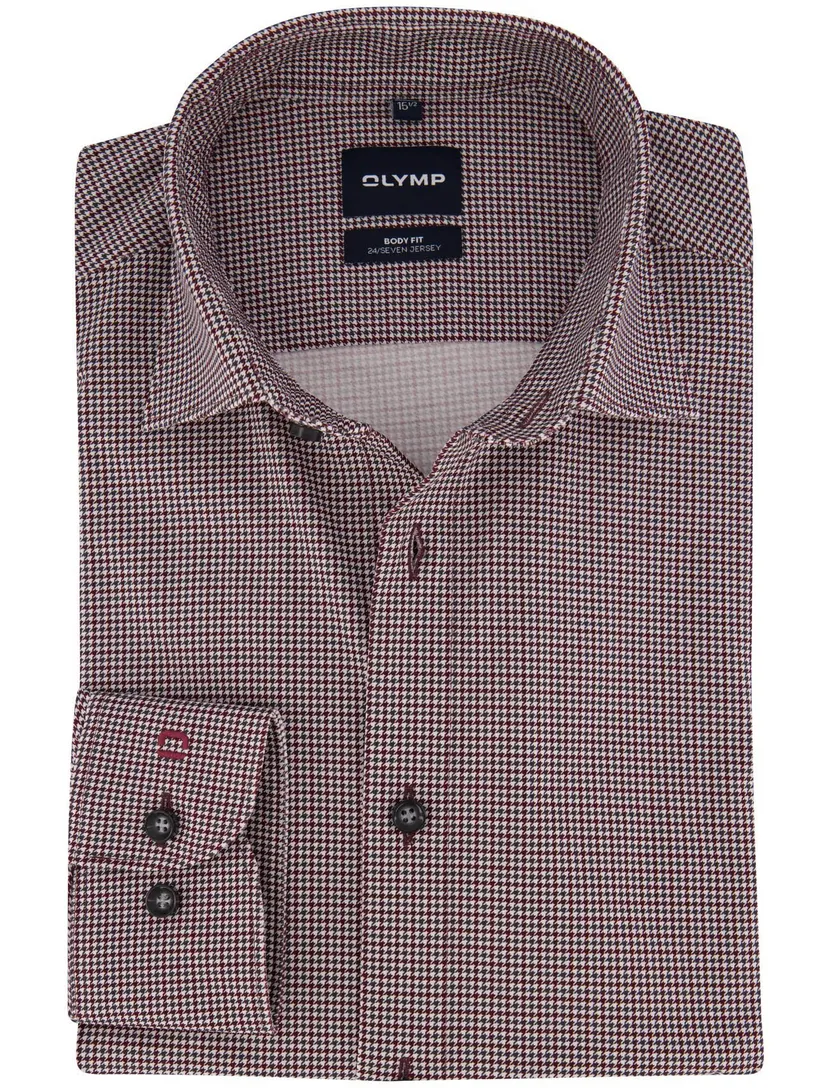 Overhemd Olymp bordeaux slim fit