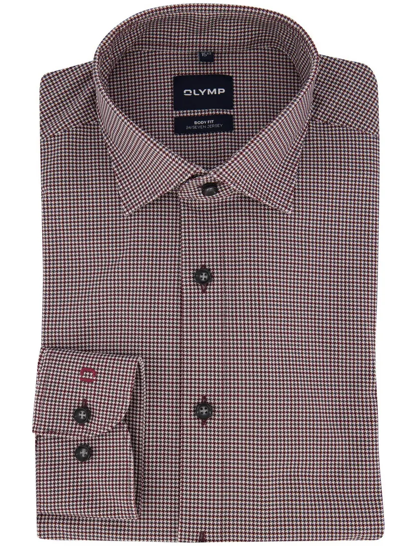Overhemd Olymp bordeaux slim fit