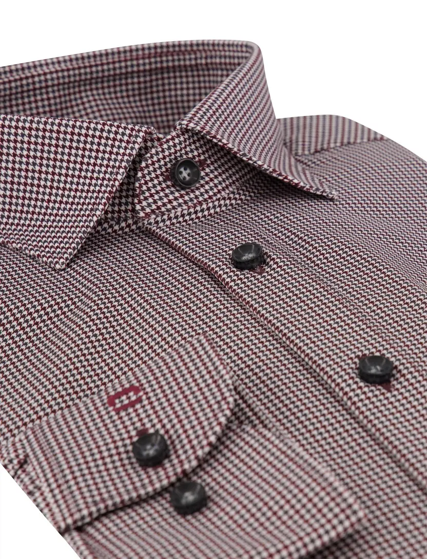 Overhemd Olymp bordeaux slim fit