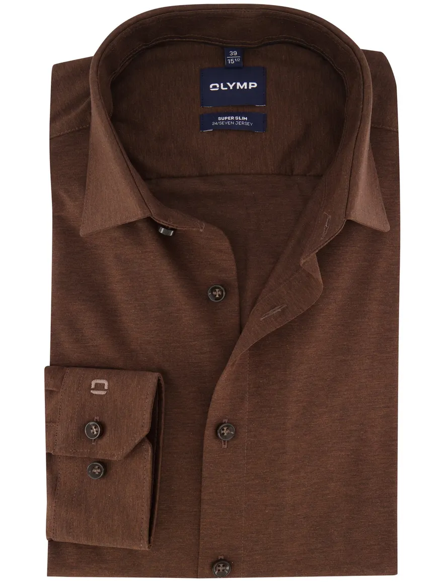 Overhemd Olymp bruin Shirt dress ml 5