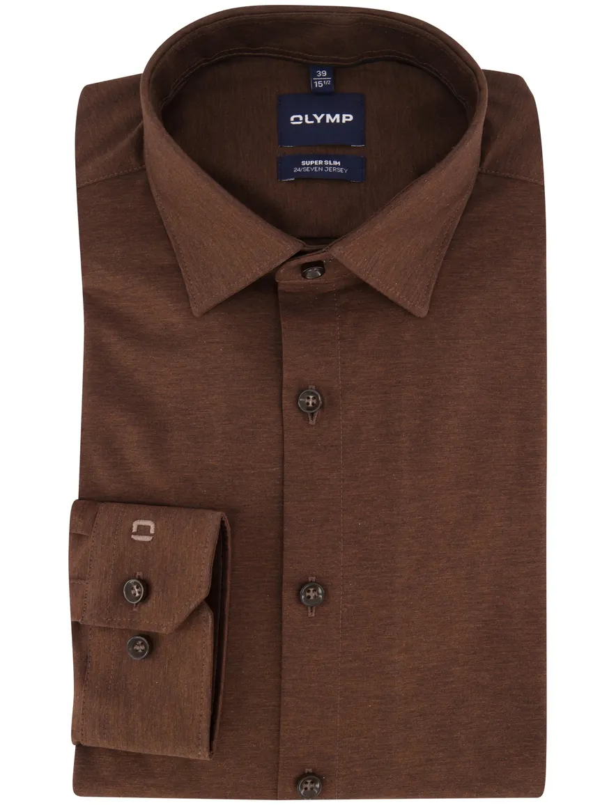 Overhemd Olymp bruin Shirt dress ml 5