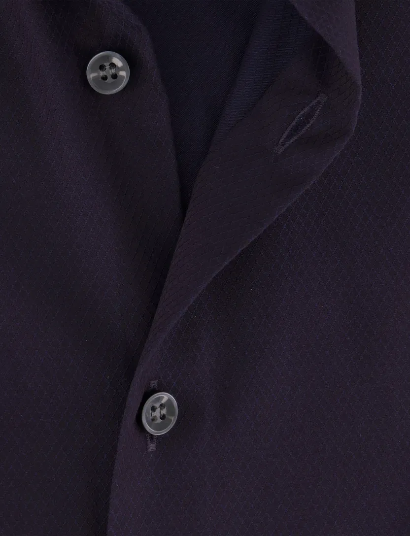 Overhemd Olymp donkerblauw stretch semi-wide spread