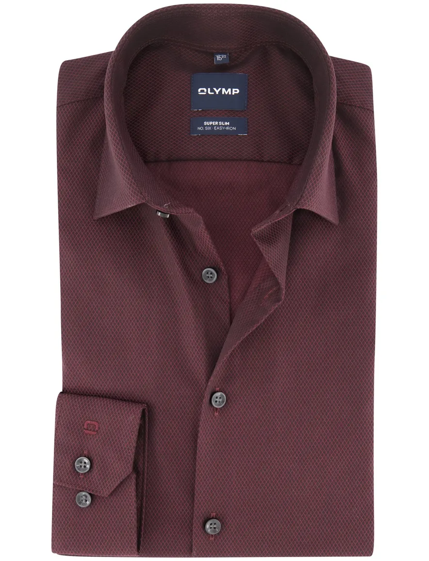 Overhemd Olymp bordeaux Shirt dress ml 5