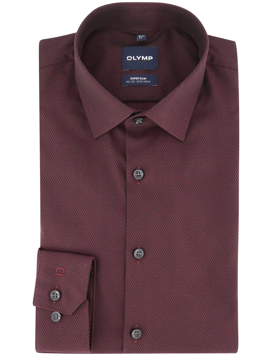 Overhemd Olymp bordeaux Shirt dress ml 5