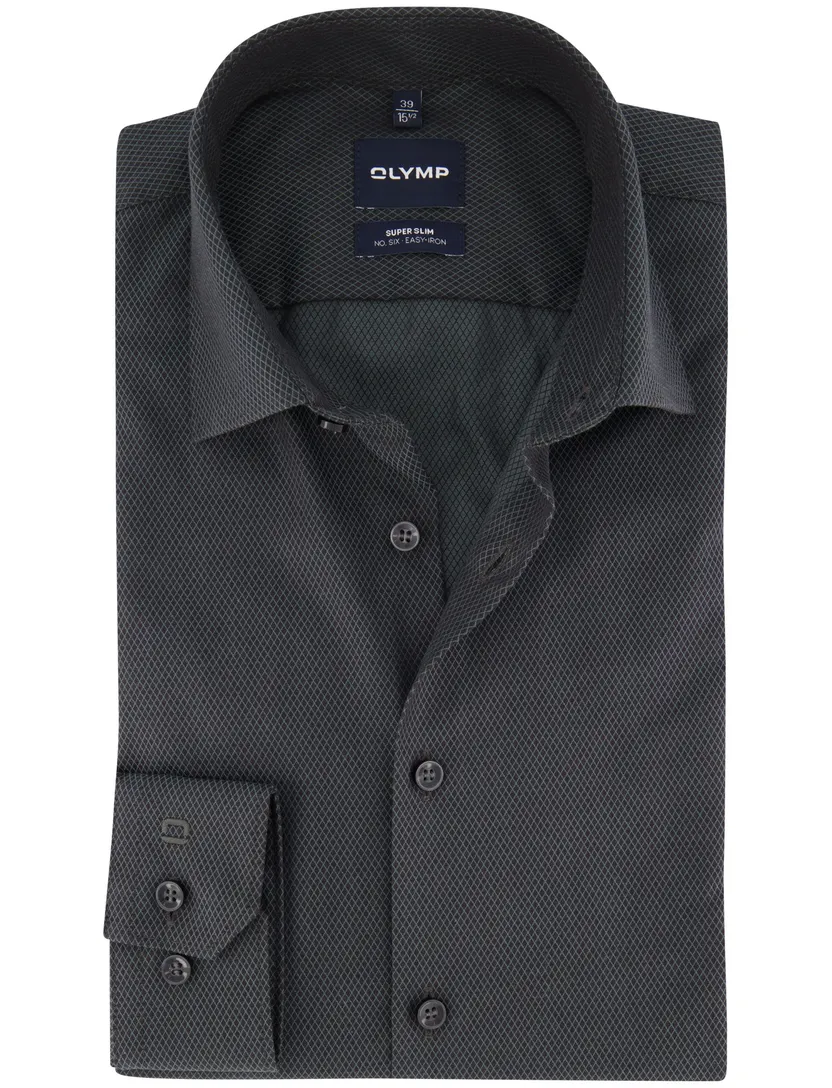 Overhemd Olymp donkergroen super slim fit