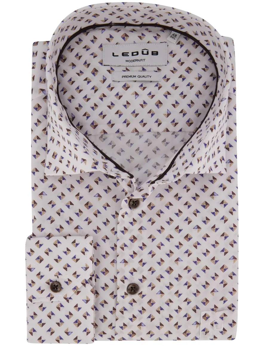 Overhemd Ledub beige 143510-91