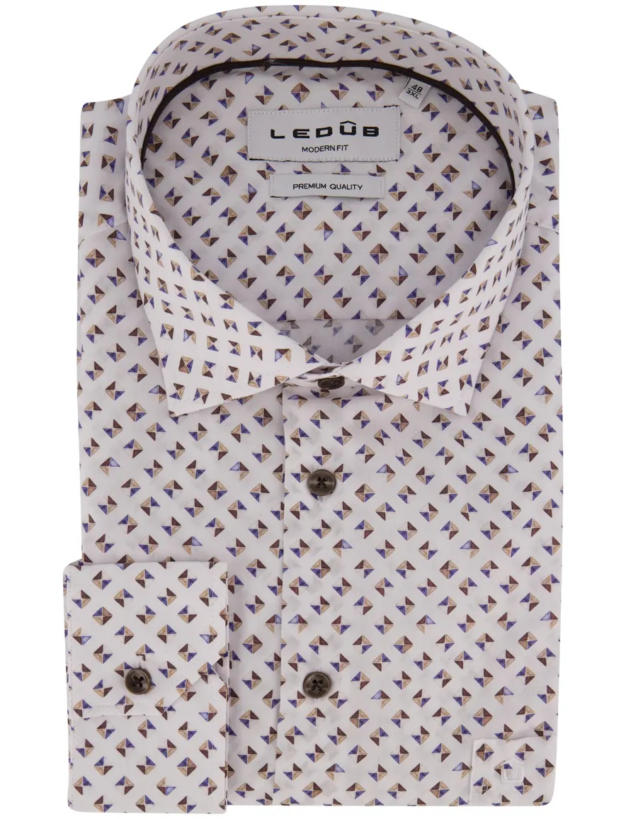 Overhemd Ledub beige 143510-91