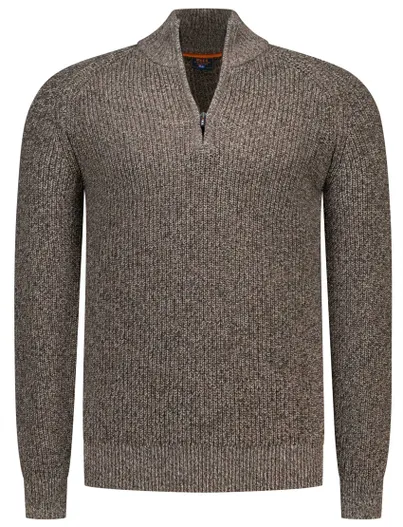 New Zealand Trui New Zealand bruin half zip