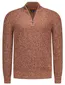 New Zealand trui half zip rood gemeleerd gebreid