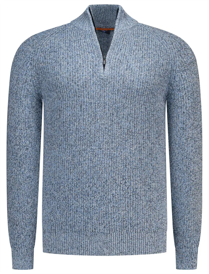 Trui New Zealand blauw gebreid