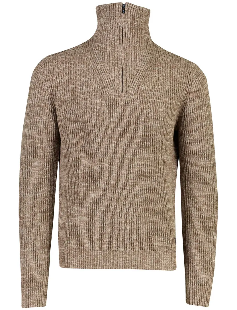 Trui New Zealand bruin grof gebreid