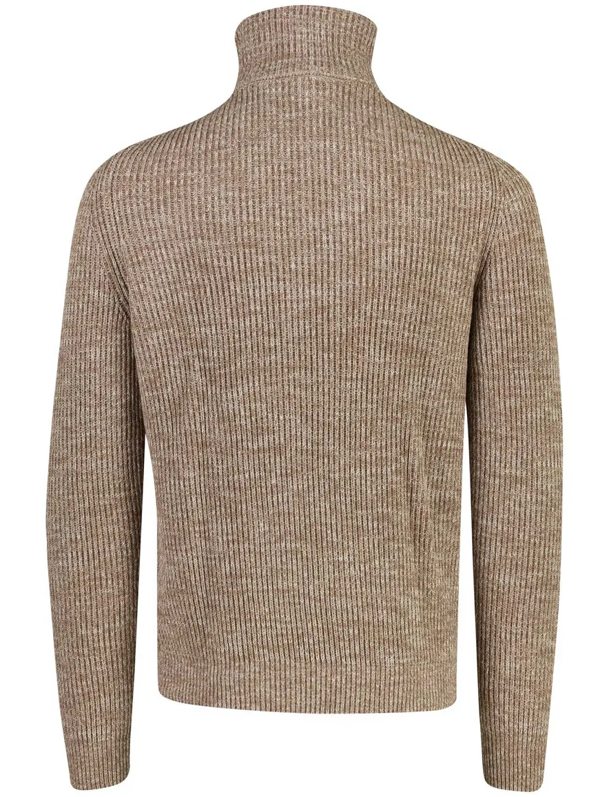 Trui New Zealand bruin 26KN424-GREY BROWN MELANG
