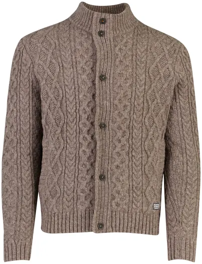 New Zealand New Zealand vest bruin gemeleerd gebreid