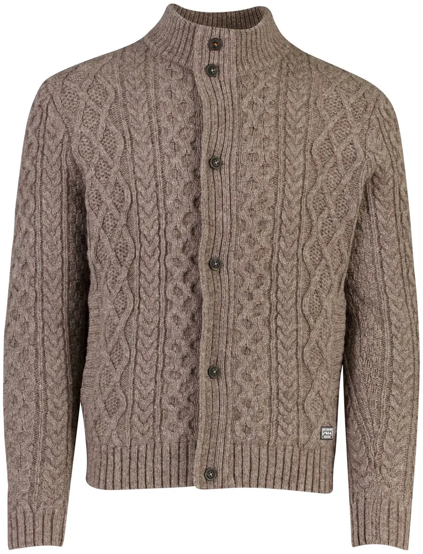 Vest New Zealand bruin gebreid