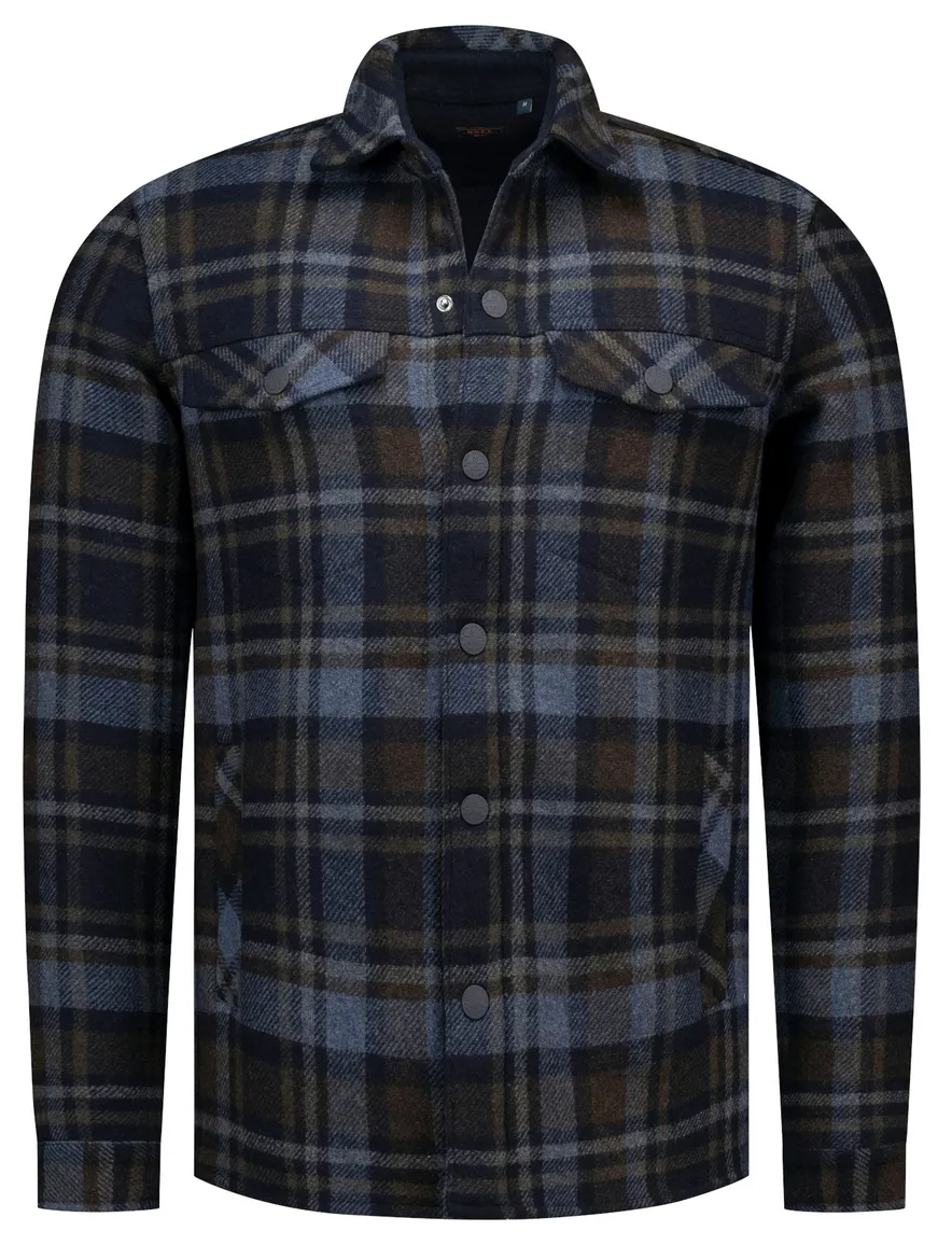 Overshirt New Zealand donkerblauw 26KN576-STEEL NAVY