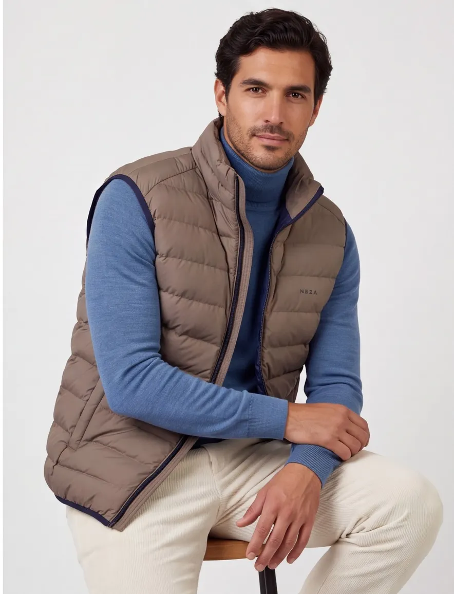 New Zealand jas bruin gevoerd