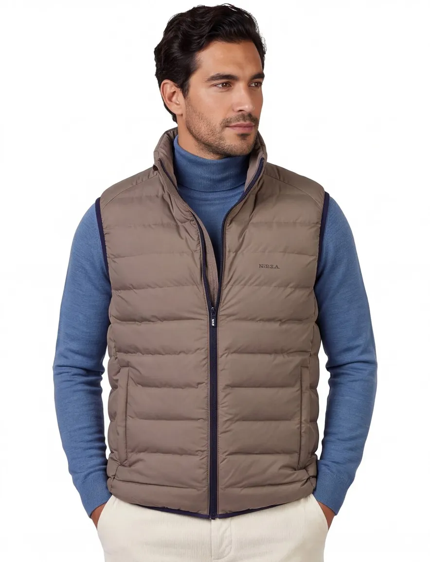 New Zealand jas bruin gevoerd