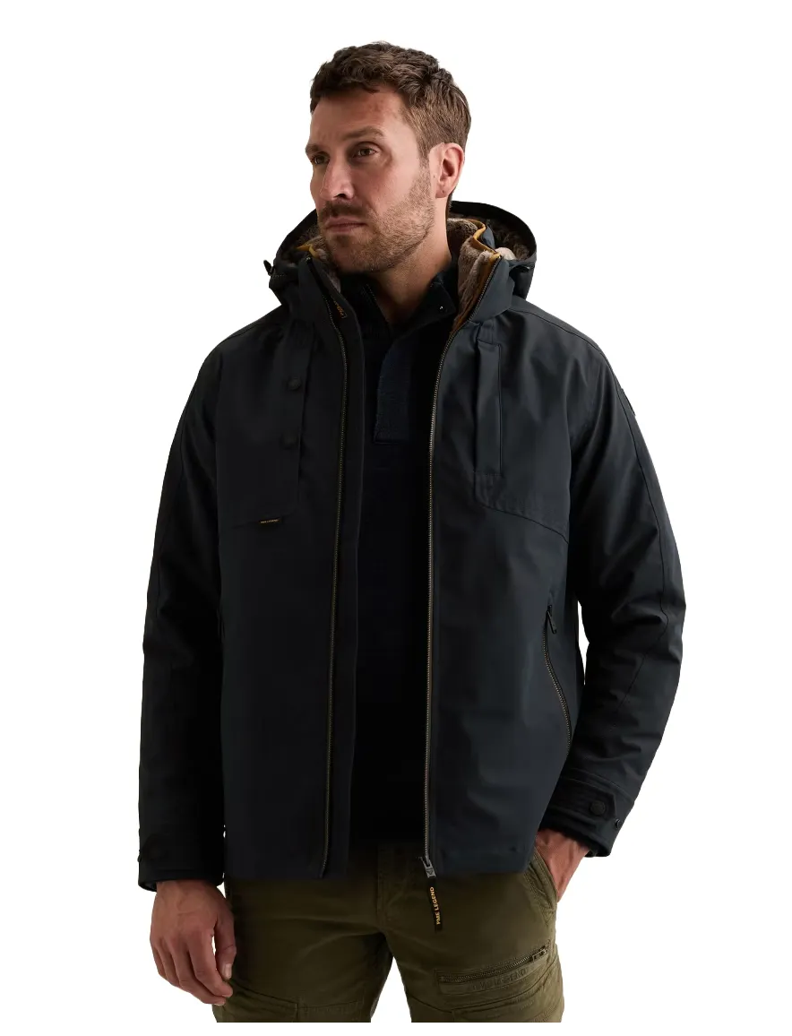 PME Legend regenjas donkerblauw waterdicht met borstzak