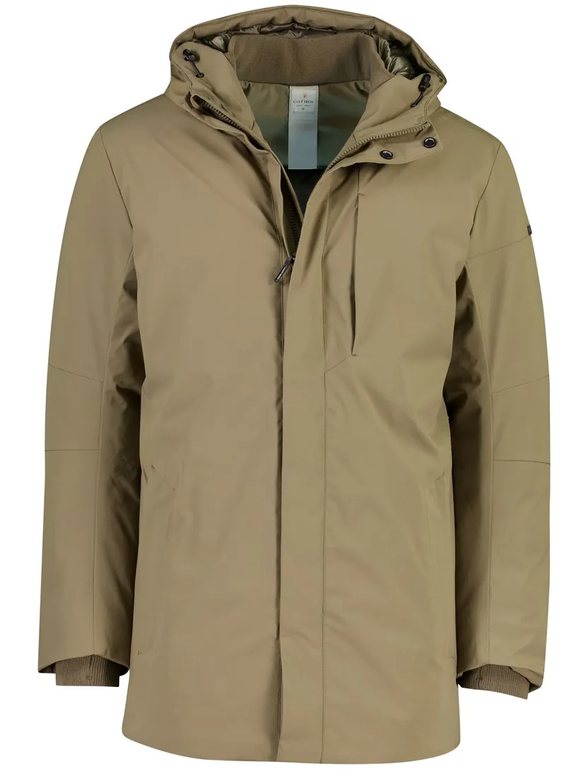 Parka jas Cast Iron groen met borstzak