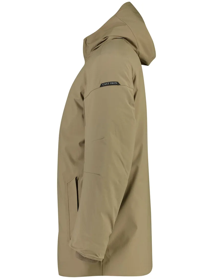 Parka jas Cast Iron groen met borstzak