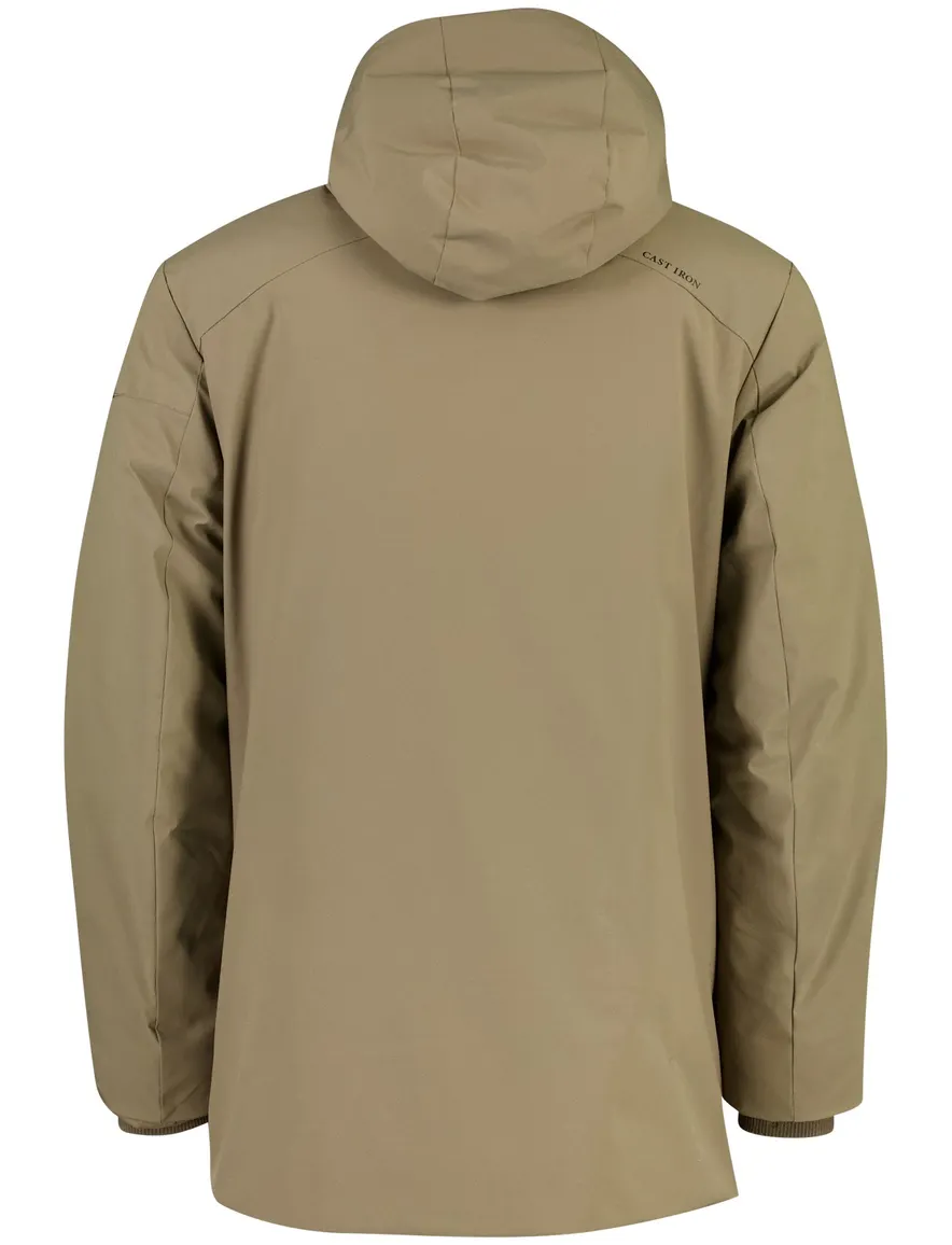 Cast Iron parka jas groen met borstzak
