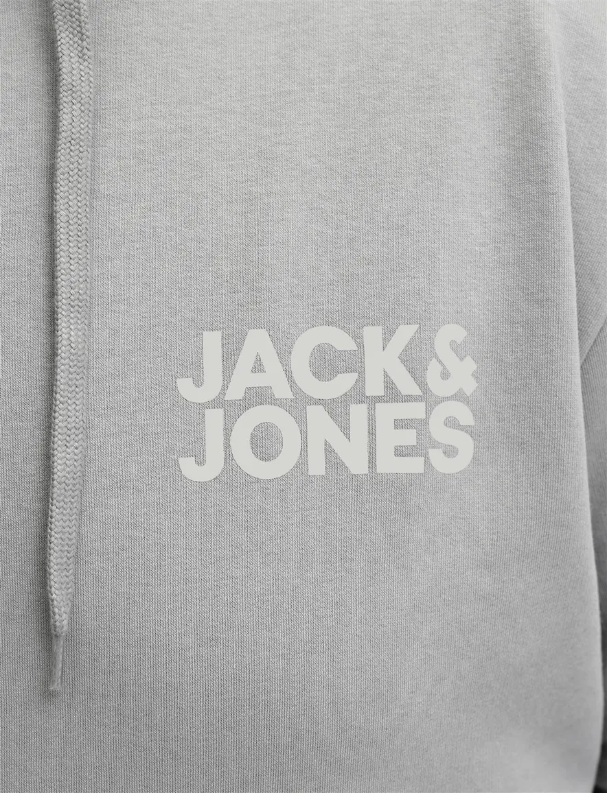 Hoodie Jack & Jones grijs Ultimate Grey/Small