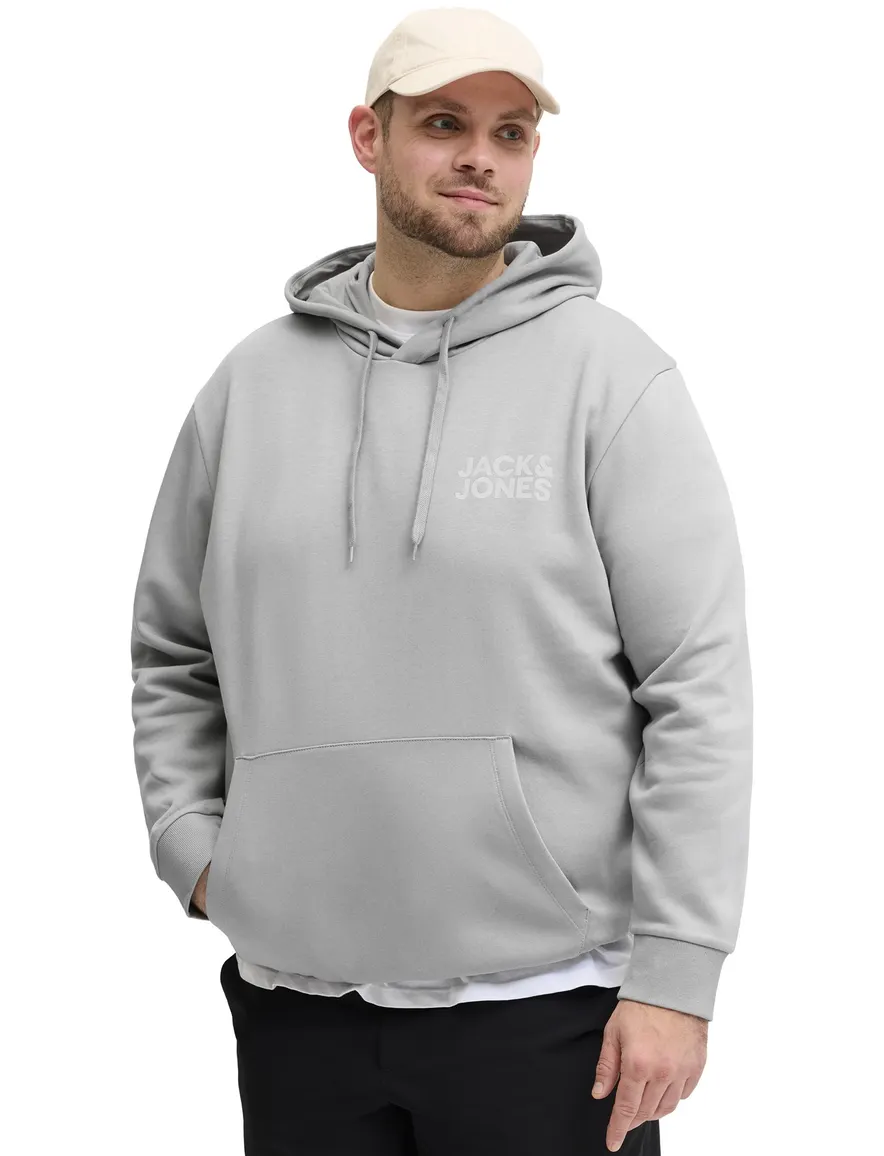 Hoodie Jack & Jones grijs Ultimate Grey/Small