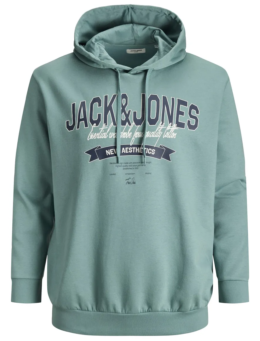 Hoodie Jack & Jones turquoise Mineral Blue
