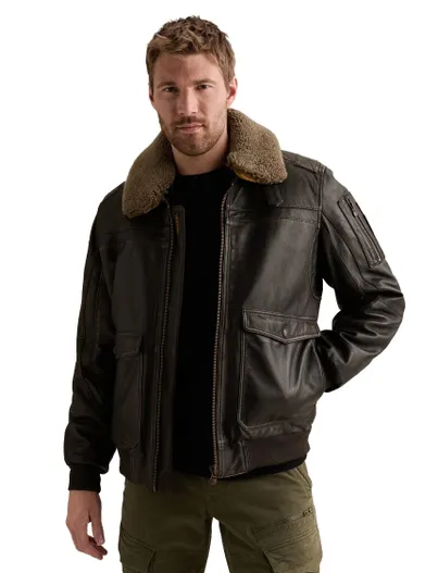PME Legend PME Legend piloten jas bruin effen