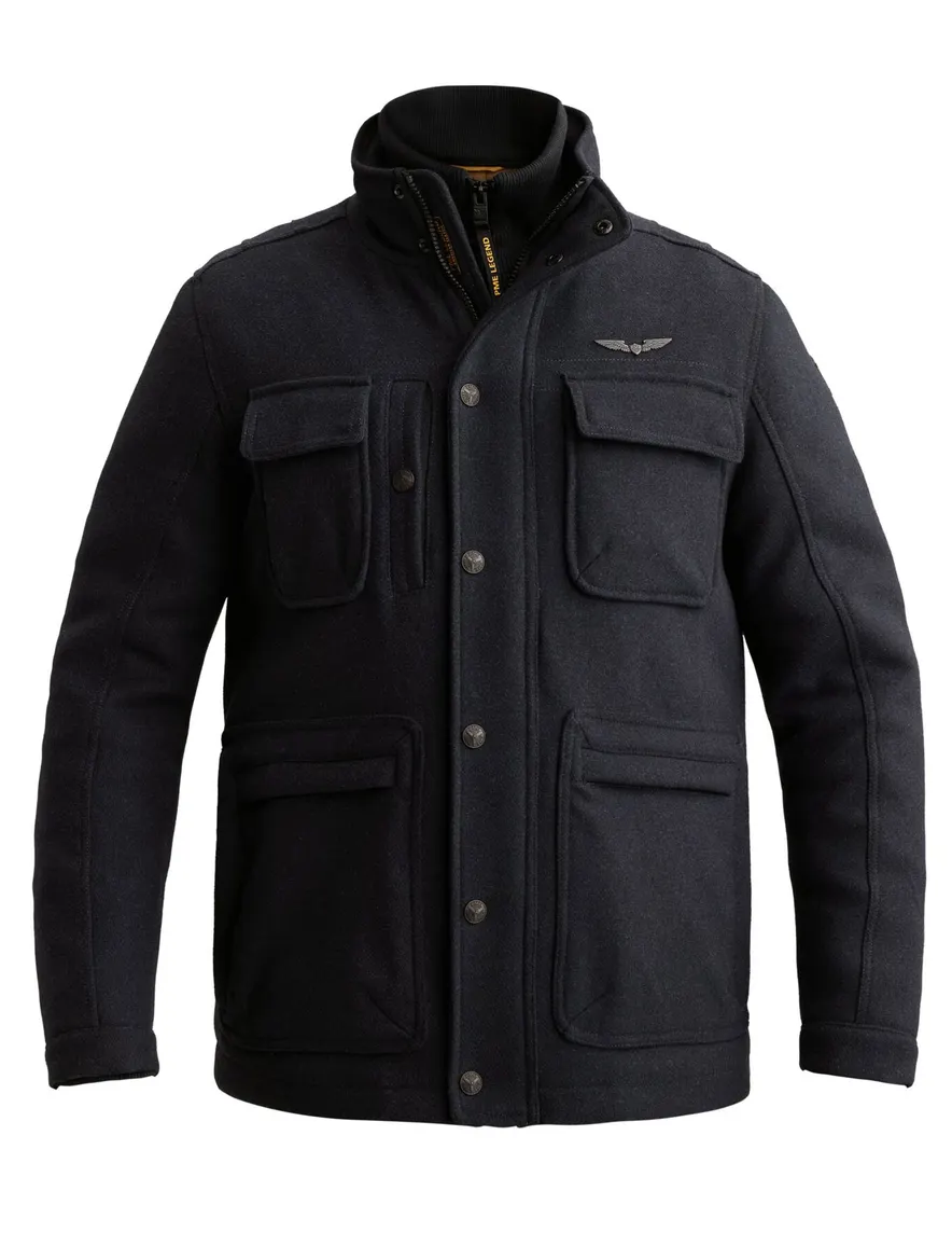 PME Legend manteljas donkerblauw effen