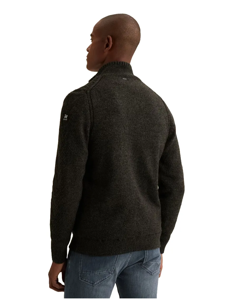 PME Legend vest antraciet gemêleerd gebreid warm