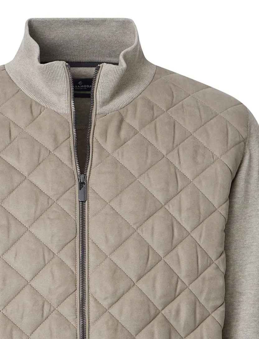 Vest Casa Moda beige gevoerd