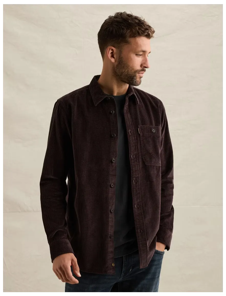 Overhemd PME Legend aubergine PSI2610208-Dark Aubergine